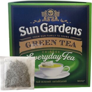 Sun Gardens Chinese Classic, 50 шт. х 1,6 г, Сан Гарденс Китайський класичний, Чай зелений байховий, дрібнолистовий