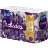Grite Orchidea, 24 рул., Гріте Орхідея, Папір туалетний, 3-шаровий, білий, 18.75 м, 135 аркушів, 138х90 мм