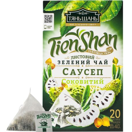 Тянь Шань, Soursop, 20 пак., Чай Саусеп, зеленый