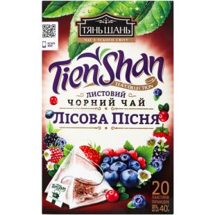 Тянь Шань Лесная песня, 20 пак., Чай черный Лесные ягоды