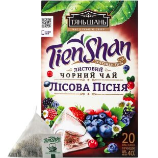 Тянь Шань Лесная песня, 20 пак., Чай черный Лесные ягоды