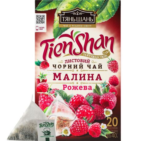 Тянь Шань, Raspberry, 20 пак., Чай с малиной, зеленый