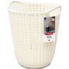 Curver Knit, 7 л, Корзина плетеная для бумаг, с ручками, пластиковая, айвори