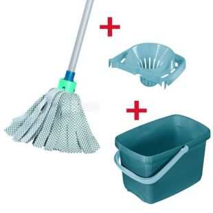 Leifheit, Набор для уборки Лайфхайт Classic Mop, ведро с отжимом 12 л, швабра 120 х 27 см