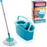 Leifheit, Набор для уборки Лайфхайт, швабра Clean Twist Disc Mop Ergo, 110 см + ведро, 20 л