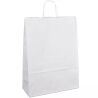 Бумажный крафт-пакет с витыми ручками, белый, 10 шт., 320х130х425 мм