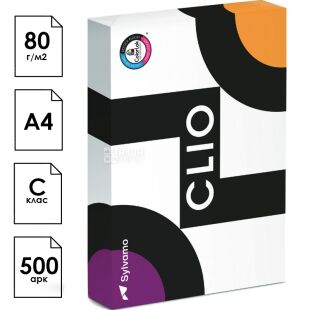 Clio, 500 л., Бумага Офисная, А4, класс С, 80г/м2