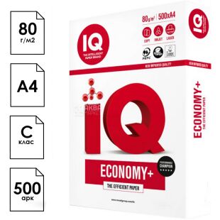 IQ Economy бумага А4 для печати 500 л., класс С, белая, 80г/м2