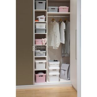 Curver Infinity, 11 л, Коробка для хранения вещей с крышкой, пластиковая, белая