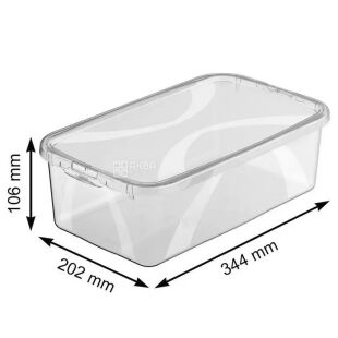 Rotho Lona, 5 л, Контейнер для хранения вещей с крышкой, пластиковый 