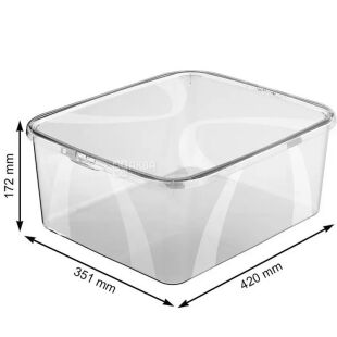 Rotho Lona, 19 л, Контейнер для зберігання речей із кришкою, пластиковий