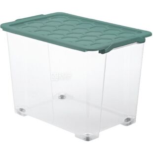 Rotho EVO SAFE, 65 л, Контейнер для хранения с крышкой и колесами, пластиковый