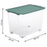 Rotho EVO SAFE, 65 л, Контейнер для хранения с крышкой и колесами, пластиковый