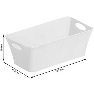 Rotho Living, 2 л, Контейнер для хранения мелочей, пластиковый, белый