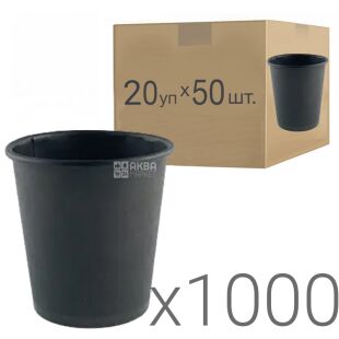 BLack Edition, Стакан бумажный, черный, 110 мл, Упаковка 20 шт. х 50 шт., D60