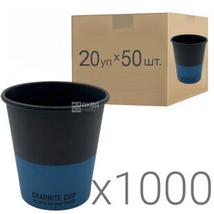 Graphite cup, Стакан бумажный двухцветный, 185 мл, Упаковка 20 шт. х 50 шт., D72
