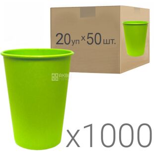 Grass Cup, Стакан бумажный, салатовый, 400 мл., Упаковка 20 шт. х 50 шт., D90