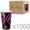 Just drink it, Бумажные стаканчики с принтом, 500 мл, 20 упаковок по 50 шт., D 90