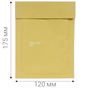 Kurver Super pak gold, 5 шт., Пакет бандерольний з повітряним прошарком, коричневий, 120х175 мм