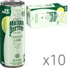 aison Perrier Forever Lime, Упаковка 10 шт. х 0,25 л, Вода мінеральна газована зі смаком Лайма Мейсон Пер'є, без цукру, ж/б