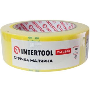 Скотч малярний жовтий, 38 мм х 40 м, ТМ INTERTOOL