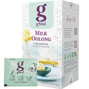 G'tea! Milk Oolong, 20 шт. х 1,5 г, Джи Ти, Чай бирюзовый Молочный улун