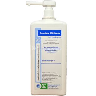 Бланідас, 1000 мл, Гель для дезінфекції універсальний, з дозатором