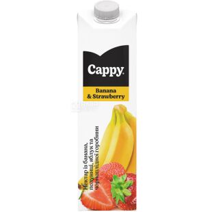 Cappy Banana Strawberry, 1 л, Нектар Банан-Клубника Каппи