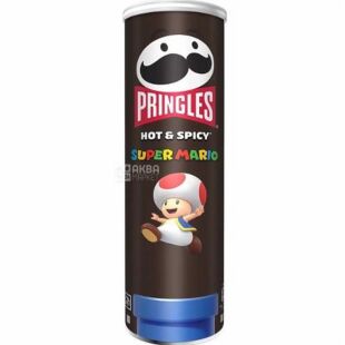 Pringles Hot & Spicy, 165 г, Чипсы картофельные, Принглс жгучий перец Чили, тубус