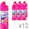Domestos, Упаковка 12 шт. х 1 л, Доместос, Средство для чистки унитаза, Розовый Шторм