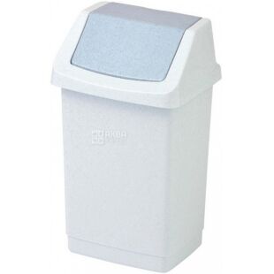 Curver Click-It, 15 л, Контейнер для мусора с откидной крышкой, пластиковый, белый