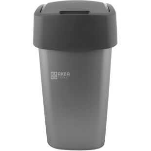 Curver Flip Bin, 9 л, Контейнер для мусора с крышкой, пластиковый, серый