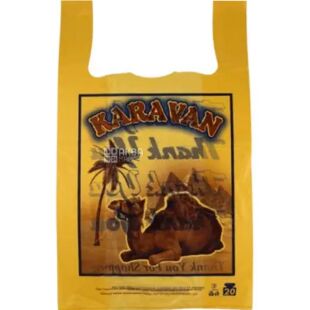 Comserv , 250 шт., Пакет-майка Karavan, 30х50 см, 25 мкм, желтый