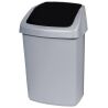 Curver Swing Top, 10 л, Контейнер для сміття з поворотною кришкою, пластиковий, металік