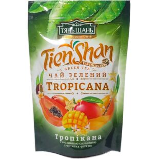 Тянь Шань, Tropicana, 80 г, Чай Тропикана, зеленый с ароматом тропических фруктов