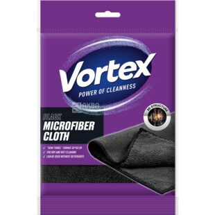 Vortex Semi-Towel Black, Серветка універсальна з мікрофібри Вортекс, 300 х 500 мм, чорна