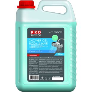 PRO service, 5 л, ПРО Сервис, Гель-шампунь для тела и волос, Мята, канистра