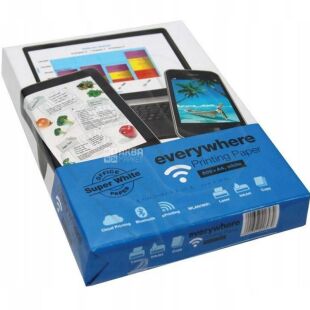 Everywhere Printing paper, 500 листов, Бумага офисная А4, белая, класс В, 80 г/м2