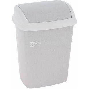 Curver Dominik, 25 л, Мусорное ведро с поворотной крышкой, пластиковое, светло-серое