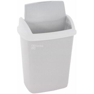 Curver Dominik, 25 л, Мусорное ведро с поворотной крышкой, пластиковое, светло-серое