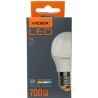 Videx, Лампа светодиодная, цоколь E27, 7 W, 3000K, теплое белое свечение, 700 Lm