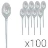 Super, Ложка столова склоподібна, прозора, 100 шт., 17,5 см