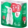 Grite White Rabbit, 4 рул., Туалетная бумага Грите Белый кролик, 3-х слойная, белая, 33 м, 300 отрывов