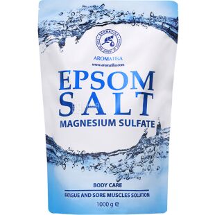 Ароматика Epsom salt, 1 кг, Соль для ванной Эпсома, с магниевыми минералами