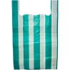 Comserv, 100 шт., Пакет-майка Смуга, 50х80 см, 45 мкм, бірюзово-білий
