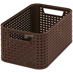 Curver, Style, 7 л, Корзина пластиковая, с ручками, коричневый