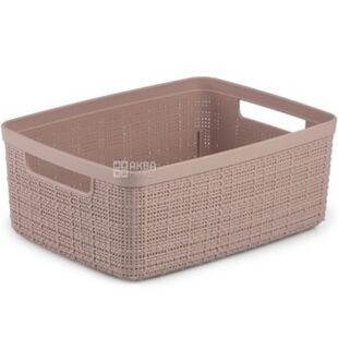 Curver, Jute, 4,5 л, Корзина с ручками, пластиковая, розовый