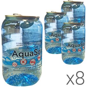 AquaSorb, Упаковка 8 шт. х 330 мл, АкваСорб, Вода для специальных медицинских целей, слабогазированная, ПЭТ