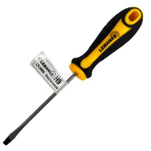 Lemanso LTL30002, Лемансо, Отвертка плоская 3х75мм, желто-черная