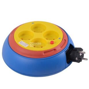 Lemanso LMK72023, Лемансо, Подовжувач на котушці 6A, без заземлення, 4 гнізда, 5м